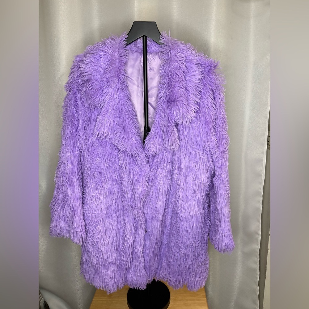 Lavender Faux Fur Coat (OVERSIZED)